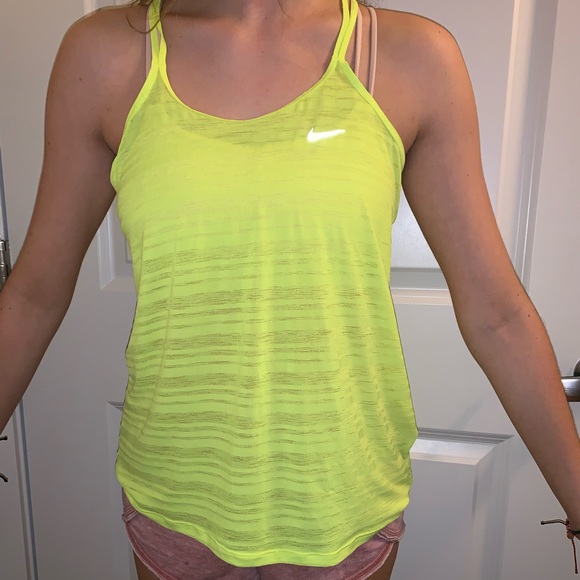 nike neon tank top